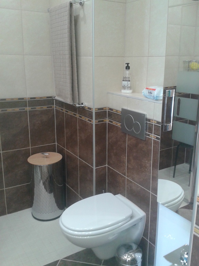 BADEZIMMER-RENOVIERUNG. DUSCHE MIT ABFLUSS IN WAND BADEZIMMER-RENOVIERUNG. DUSCHE MIT ABFLUSS IN WAND